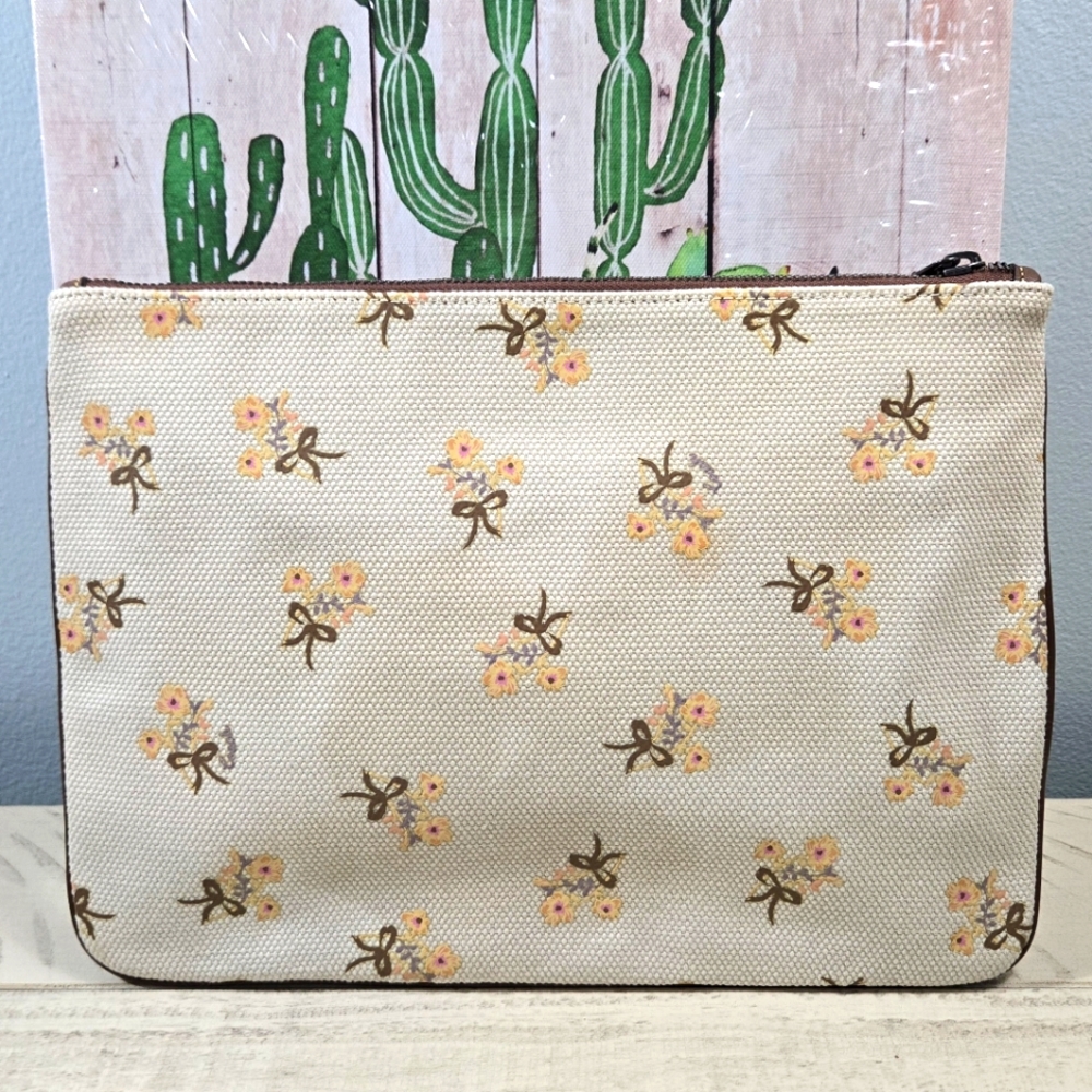 Coach Orange and Brown Clutch - Picture 3 of 14